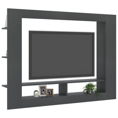 vidaXL TV skrinka, sivá 152x22x113 cm, kompozitné drevo