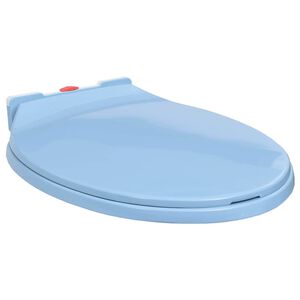 vidaXL WC sedadlo, pomal&eacute; skl&aacute;panie, r&yacute;chloup&iacute;nacie, modr&eacute;, ov&aacute;lne