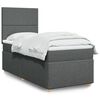 vidaXL Boxspring posteľ s matracom tmavosivá 90x190 cm látka