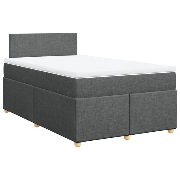 vidaXL Boxspring posteľ s matracom tmavosiv&yacute; 120x200 cm l&aacute;tka