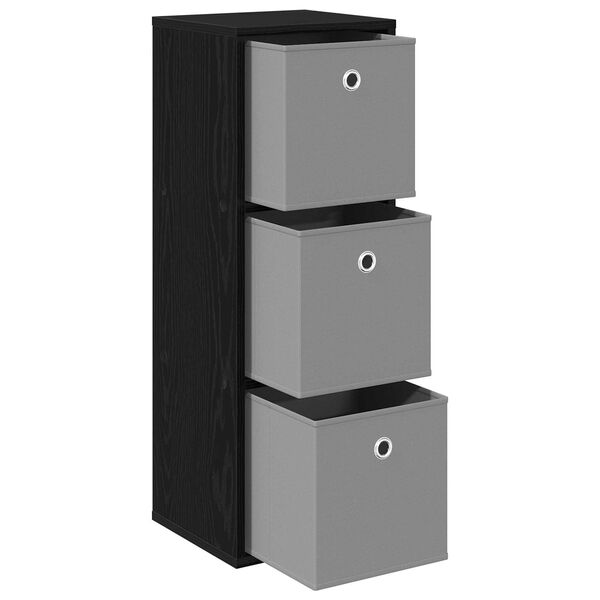 vidaXL Serv&iacute;rovacia skriňa so z&aacute;suvkou Čierny dub 30,5 x 27 x 84,5 cm