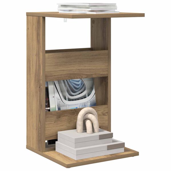 vidaXL Bočn&yacute; st&ocirc;l Remeseln&yacute; dub 40 x 35 x 60,5 cm Kompozitn&eacute; drevo