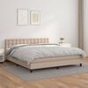 vidaXL Boxspring posteľ s matracom kapučínová 160x200 cm umelá koža