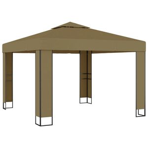 vidaXL Alt&aacute;nok s dvojitou strie&scaron;kou 3x3x2,7 m, sivohned&yacute; 180 g/m&sup2;