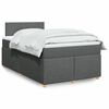 vidaXL Boxspring posteľ s matracom tmavosiv&yacute; 120x200 cm l&aacute;tka