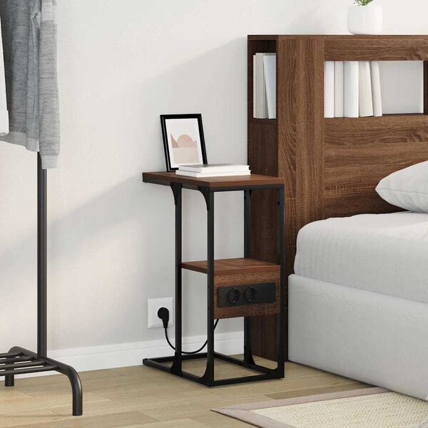 vidaXL Nočn&yacute; stol&iacute;k Hned&yacute; dub 41.5 x 26 x 60.5 cm Kompozitn&eacute; drevo