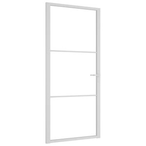 vidaXL Sklenen&eacute; dvere 93 x 201,5 cm Hlin&iacute;k Biele a priehľadn&eacute;