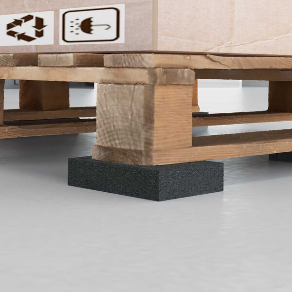 vidaXL Gumov&aacute; podložka Čierna Guma