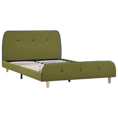 vidaXL Rám postele zelený 120x200 cm látkový