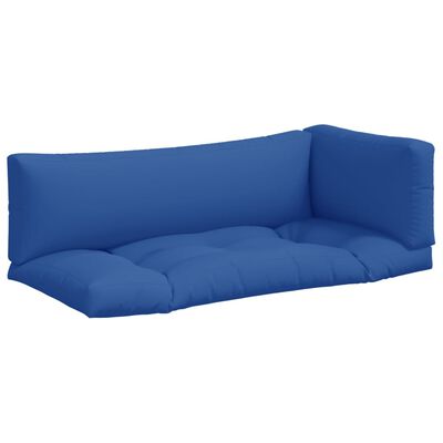 vidaXL Podložky na paletový nábytok 3 ks, kráľovsky modré, látka