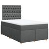 vidaXL Boxspring posteľ s matracom, tmavosiv&aacute; 120x190 cm, l&aacute;tka