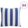 vidaXL Dekorat&iacute;vne vank&uacute;&scaron;e 4 ks, modro biele 40x40 cm, l&aacute;tka