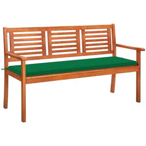 vidaXL 3-miestna z&aacute;hradn&aacute; lavica s vank&uacute;&scaron;om 150 cm eukalyptov&yacute; mas&iacute;v