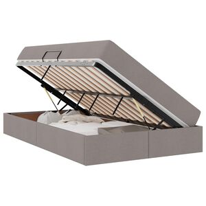 vidaXL Postel s &uacute;ložn&yacute;m prostorem a matrac&iacute; Sivohned&aacute; 120 x 190 cm