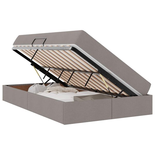 vidaXL Postel s &uacute;ložn&yacute;m prostorem a matrac&iacute; Sivohned&aacute; 120 x 190 cm