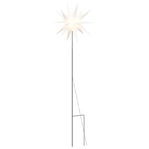 vidaXL Vianočn&eacute; svetlo so zemn&yacute;m hrotom LED skladacie biele 57 cm