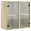 vidaXL Bočn&aacute; skrinka so sklenen&yacute;mi dvierkami dub sonoma 68x37x68,5 cm