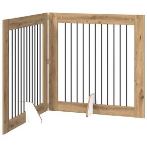 vidaXL Skladacia psia br&aacute;na so stojanmi 2 ks Dub artisan 200,5 cm