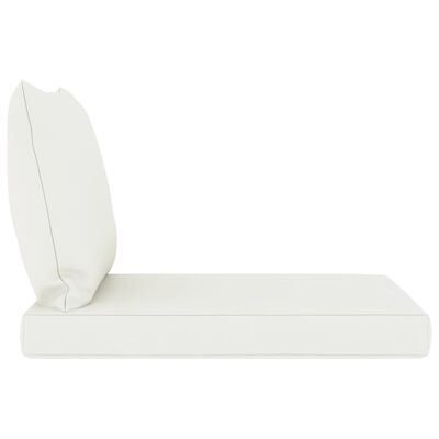 vidaXL Podložky na paletovú sedačku 2 ks, krémovo biele, látka