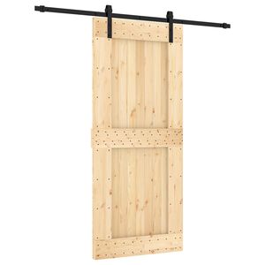 vidaXL Posuvn&eacute; dvere 90 x 210 cm Mas&iacute;vne borovicov&eacute; drevo (neupraven&eacute;)