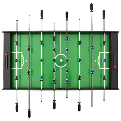 vidaXL Skladací stolný futbal čierny 121x61x80 cm