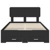 vidaXL R&aacute;m postele so z&aacute;suvkou Čierna 120 x 200 cm Kompozitn&eacute; drevo