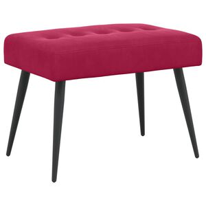 vidaXL Lavica s gomb&iacute;kov&yacute;m pre&scaron;&iacute;van&iacute;m V&iacute;no červen&eacute; 60 x 40 x 45 cm