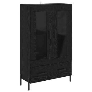 vidaXL Highboard Corona Čierny dub 69,5 x 31 x 115 cm Kompozitn&eacute; drevo