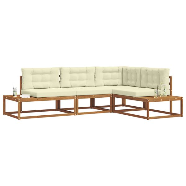 vidaXL Z&aacute;hradn&aacute; s&uacute;prava gaučov 4 Kus Pr&iacute;rodn&aacute; a kr&eacute;mov&aacute;