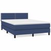 vidaXL Boxspring posteľ s matracom modr&yacute; 140x190 cm l&aacute;tka
