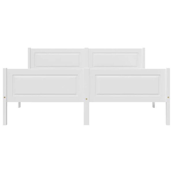 vidaXL Posteľný rám borovicový masív biely 140x200 cm