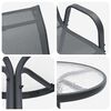 vidaXL Záhradný bistro set 3 pcs Sivá Oceľ