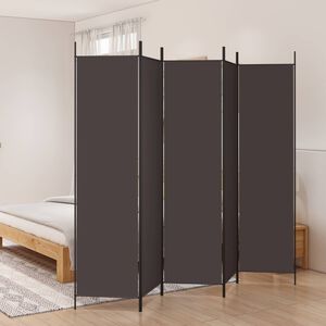 vidaXL 5-panelov&yacute; parav&aacute;n hned&aacute; 250x200 cm l&aacute;tkov&yacute;