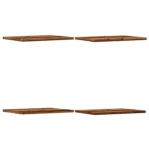 vidaXL Pr&iacute;davn&eacute; police 4 ks, star&eacute; drevo 40x30x1,5 cm, drevotrieska