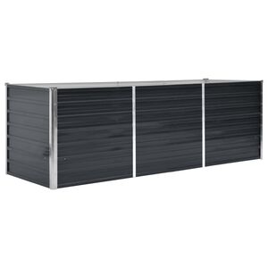 vidaXL Vyv&yacute;&scaron;en&yacute; z&aacute;hradn&yacute; z&aacute;hon, antracit 240x80x77cm, pozinkovan&aacute; oceľ