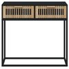 vidaXL Konzolový stolík čierny 80x30x75 cm kompozitné drevo a železo