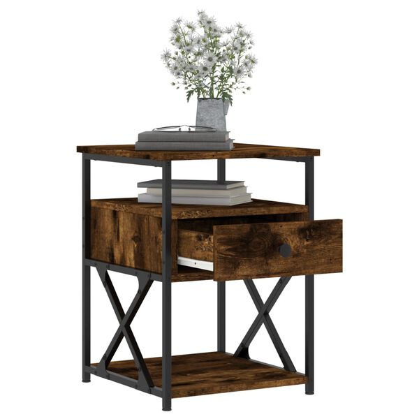 vidaXL Nočn&eacute; stol&iacute;ky 2 ks dymov&yacute; dub 40x42x55 cm kompozitn&eacute; drevo