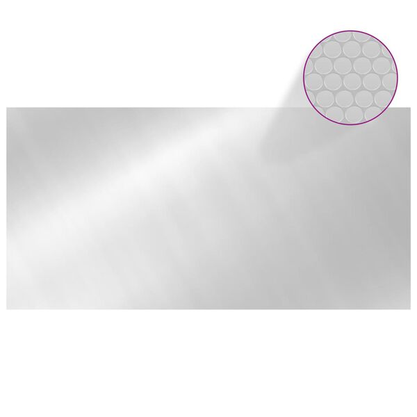 vidaXL Bazénová plachta strieborná 975x488 cm PE