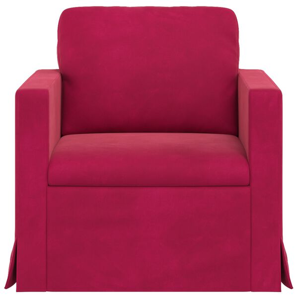 vidaXL Pohovka V&iacute;no červen&eacute; 78 x 78 x 80 cm Zamat