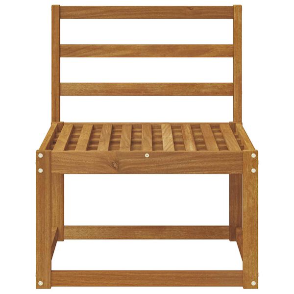 vidaXL Z&aacute;hradn&aacute; stredn&aacute; sedačka Pevn&eacute; ak&aacute;ciov&eacute; drevo Pr&iacute;rodn&aacute;