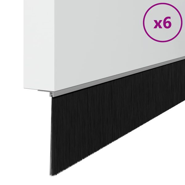 vidaXL Kefkov&eacute; tesnenia na dvere s mont&aacute;žou na skrutky 6 pcs 100 cm