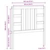 vidaXL Čelo postele 96x4x100 cm masívna borovica