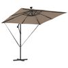 vidaXL Kantileverov&yacute; ban&aacute;nov&yacute; parasol Sivohned&aacute; 249 x 249 x 250 cm