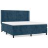 vidaXL Posteľn&yacute; r&aacute;m boxsping s matracom tmavomodr&yacute; 160x200 cm zamat