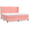 vidaXL Posteľn&yacute; r&aacute;m boxsping s matracom ružov&yacute;200x200 cm zamat