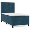 vidaXL Posteľn&yacute; r&aacute;m boxsping s matracom tmavomodr&yacute; 90x190 cm zamat
