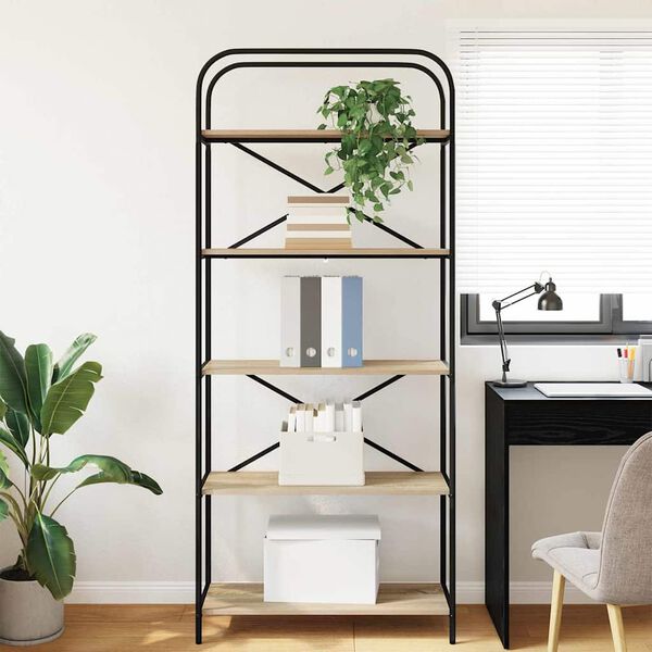 vidaXL Reg&aacute;l na knihy Sonoma dub 80 x 30 x 183 cm Kompozitn&eacute; drevo