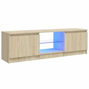 vidaXL TV skrinka s LED svetlami dub sonoma 120x30x36 cm