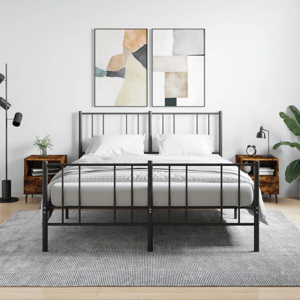 vidaXL Nočn&eacute; stol&iacute;ky 2 ks dymov&yacute; dub 40x35x47,5 cm kompozitn&eacute; drevo