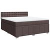 vidaXL Boxspring posteľ s matracom tmavohned&aacute; 180x200 cm l&aacute;tka